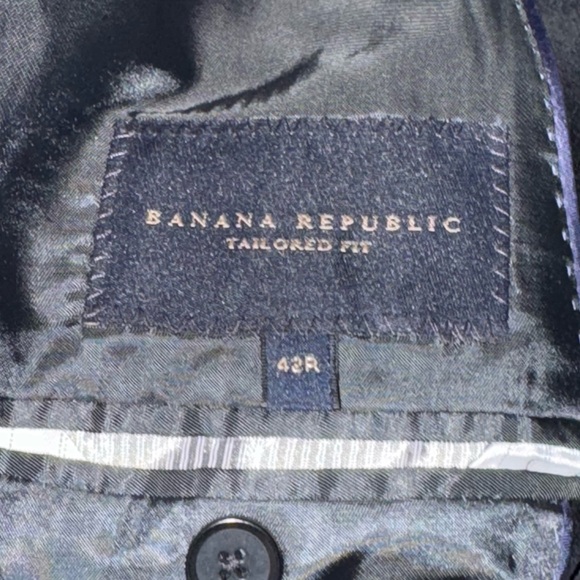 B-272 Men’s Banana Republic Black Lined Blazer‎ Suit Jacket Size 42R - Picture 13 of 16